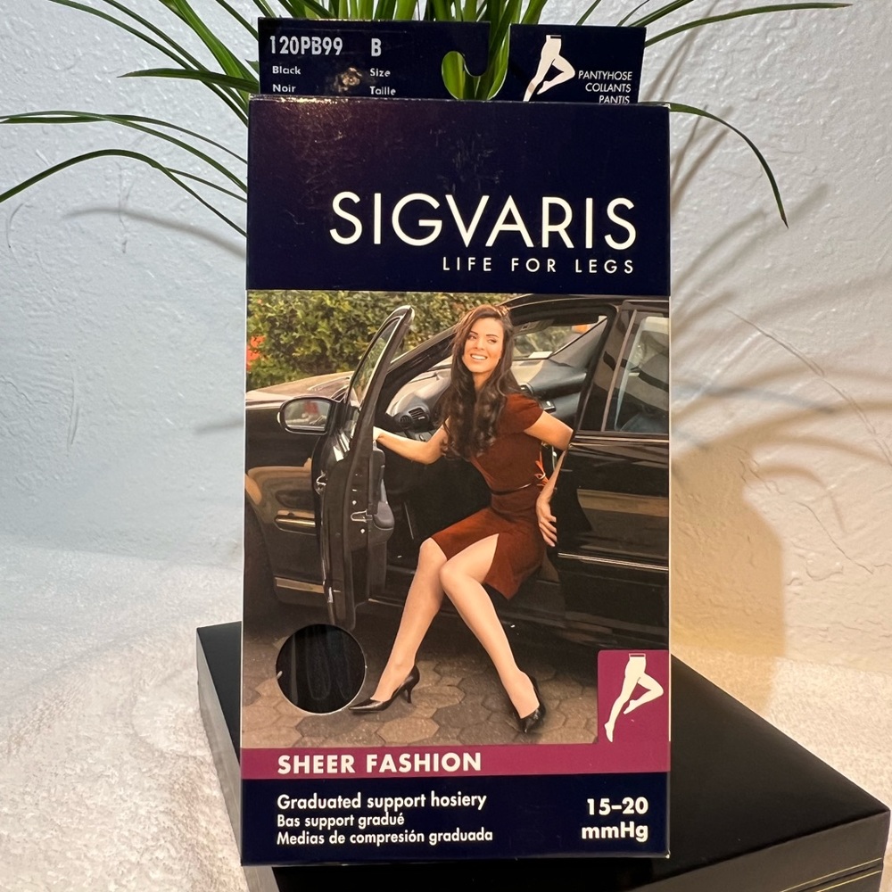 Black Closed Toe Compression Pantyhose